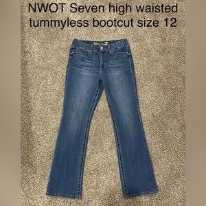 SEVEN high waisted tummyless bootcut jeans